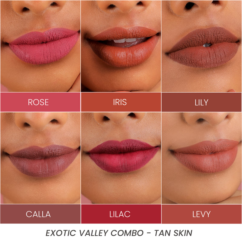 Petal Soft Ultra Matte Liquid Lipstick - Combo of 6