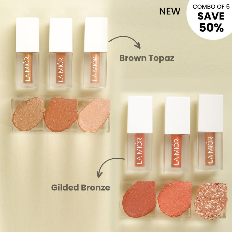Glistening Eyes Liquid Eyeshadow - Combo of 6
