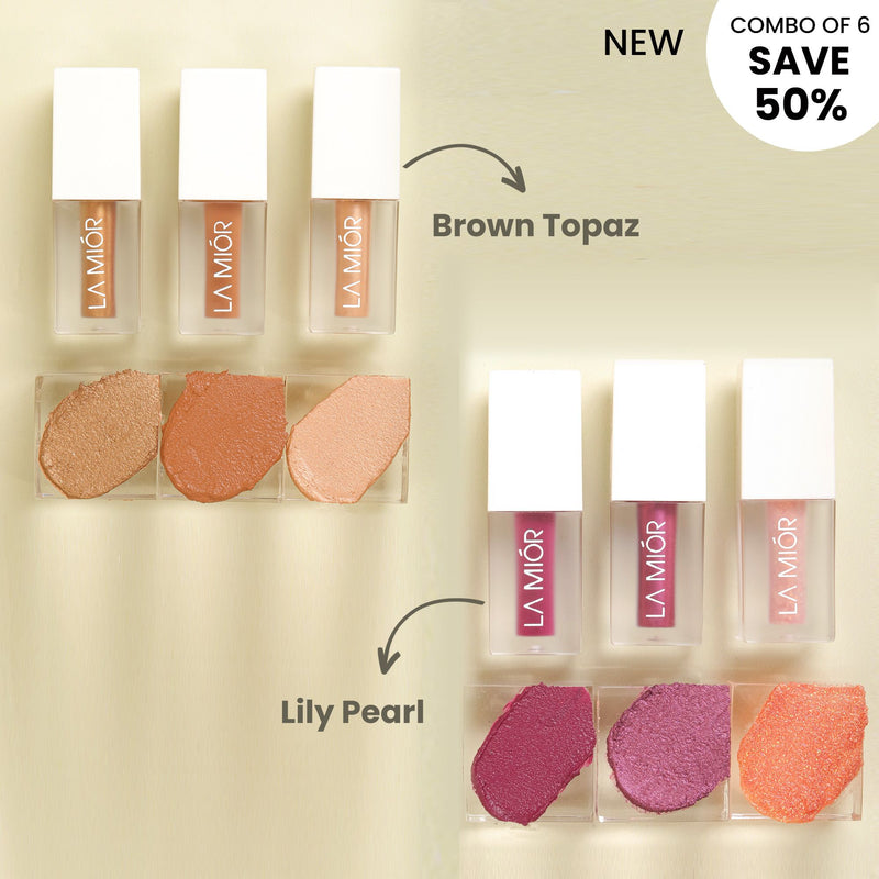 Glistening Eyes Liquid Eyeshadow - Combo of 6