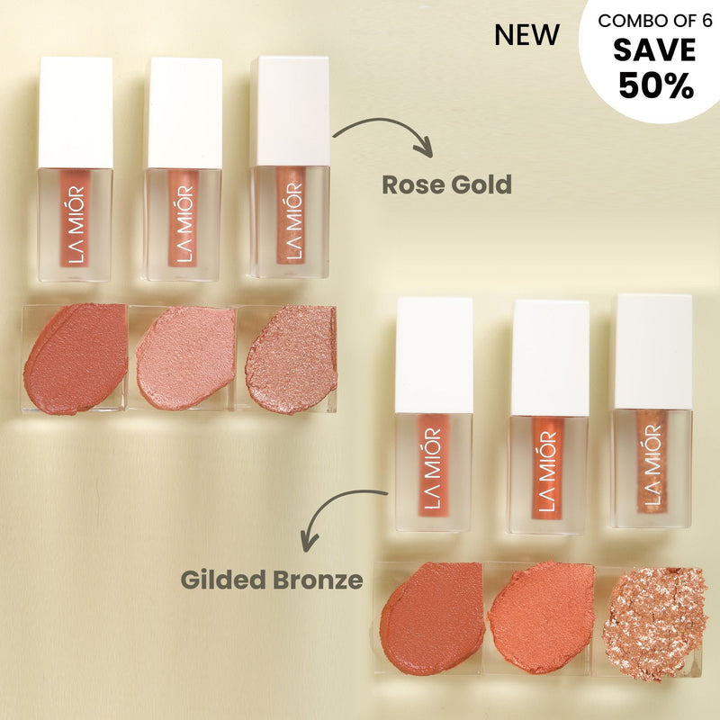 Glistening Eyes Liquid Eyeshadow - Combo of 6