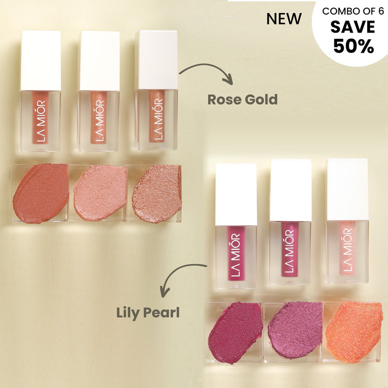 Glistening Eyes Liquid Eyeshadow - Combo of 6