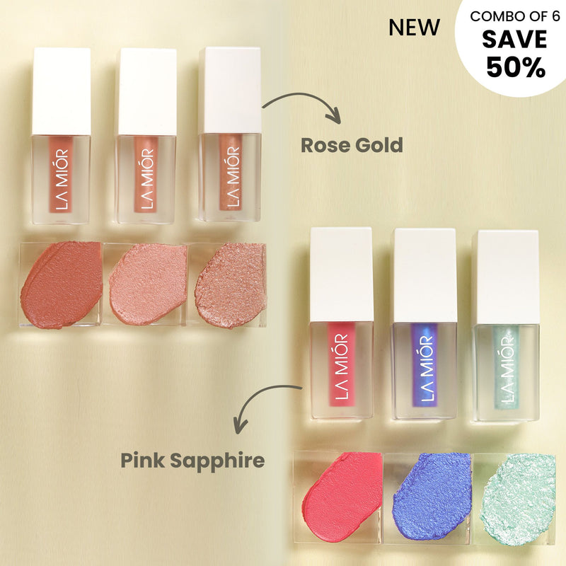 Glistening Eyes Liquid Eyeshadow - Combo of 6