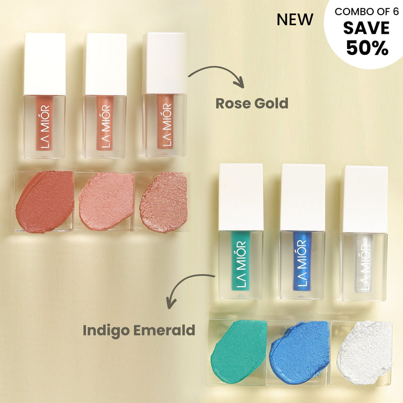 Glistening Eyes Liquid Eyeshadow - Combo of 6
