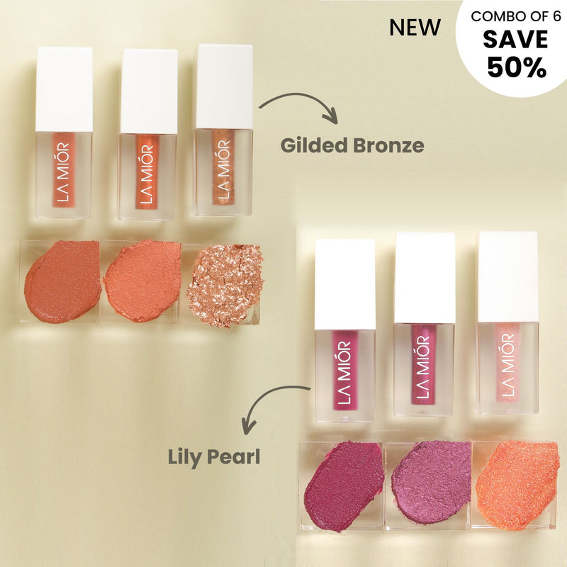 Glistening Eyes Liquid Eyeshadow - Combo of 6