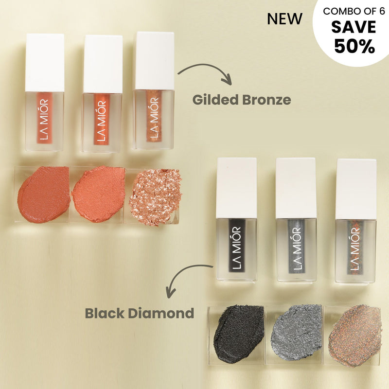 Glistening Eyes Liquid Eyeshadow - Combo of 6