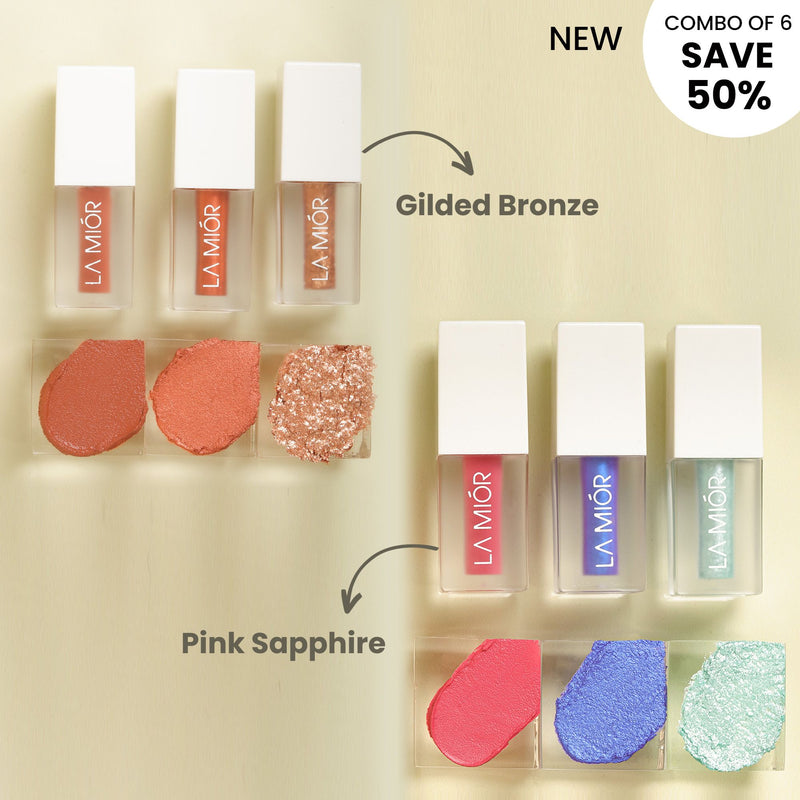Glistening Eyes Liquid Eyeshadow - Combo of 6
