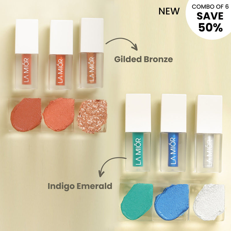 Glistening Eyes Liquid Eyeshadow - Combo of 6