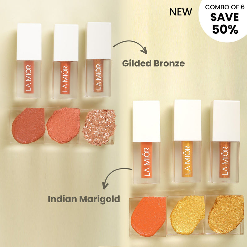 Glistening Eyes Liquid Eyeshadow - Combo of 6