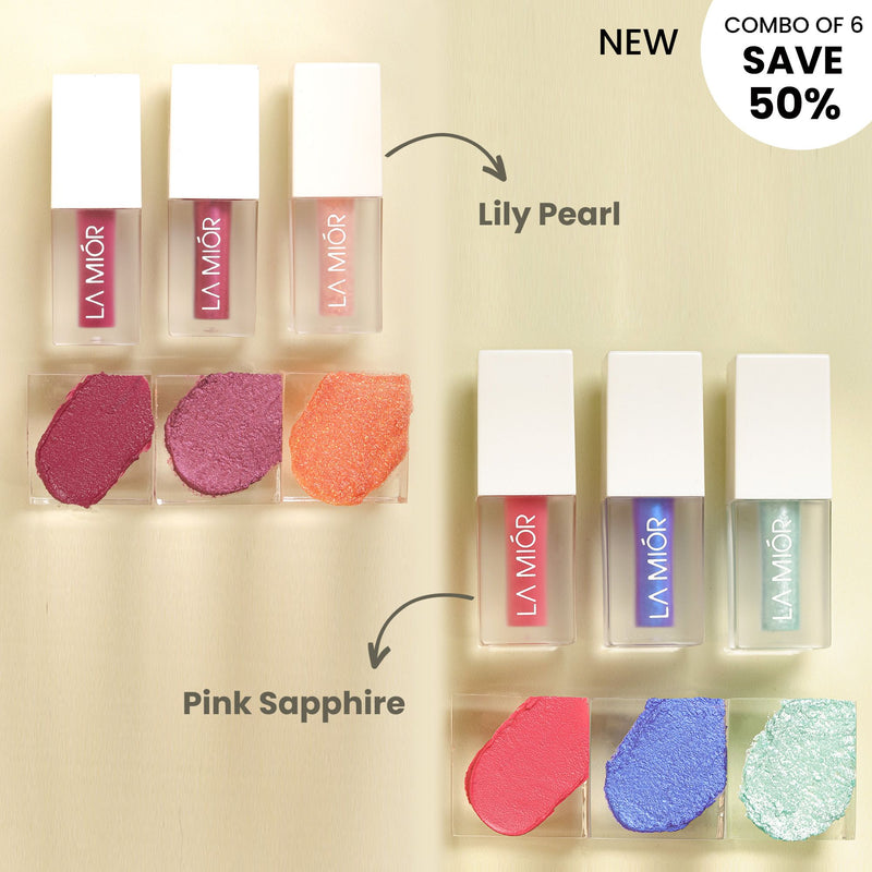 Glistening Eyes Liquid Eyeshadow - Combo of 6