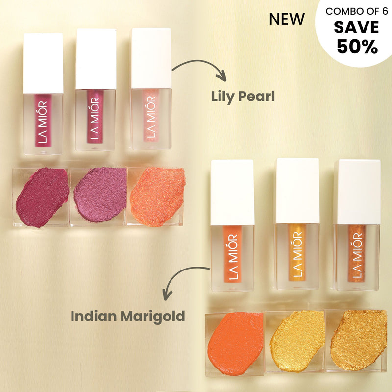 Glistening Eyes Liquid Eyeshadow - Combo of 6
