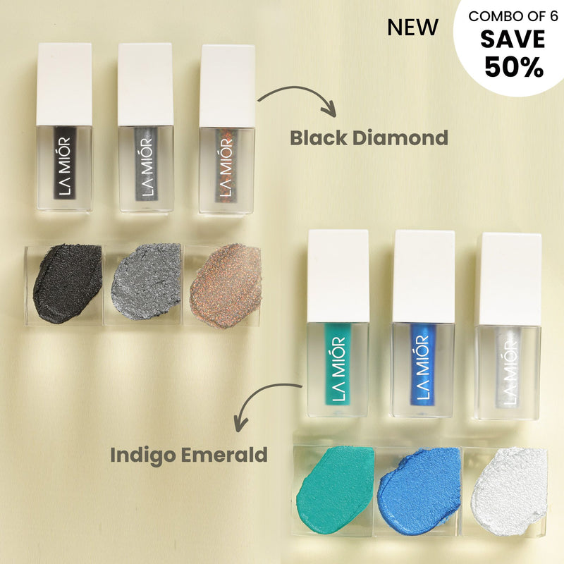 Glistening Eyes Liquid Eyeshadow - Combo of 6