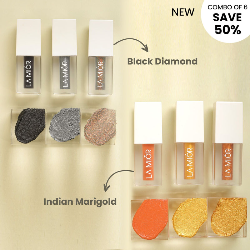 Glistening Eyes Liquid Eyeshadow - Combo of 6