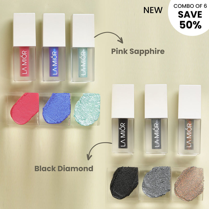 Glistening Eyes Liquid Eyeshadow - Combo of 6