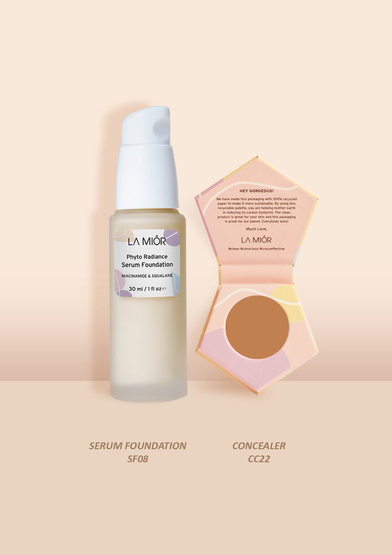 Seamless Radiant Skin Combo - Serum Foundation + Creme Concealer